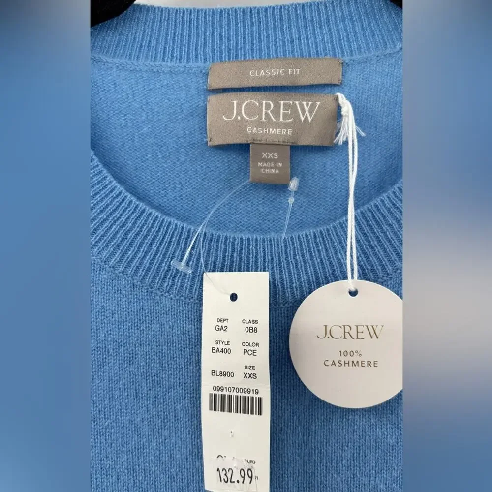 J.Crew Cashmere classic-fit crewneck sweater Pale Cerulean